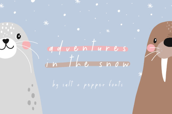 Adventures in the Snow: A Charming Handwritten Display Font