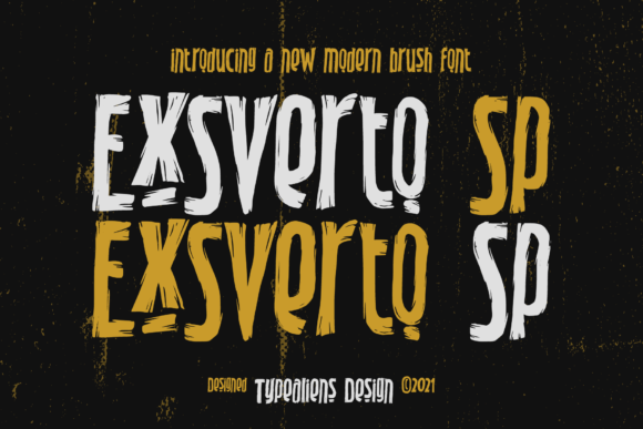 Exsverto Sp: A Chic Brushed Display Typeface for Editorial Design
