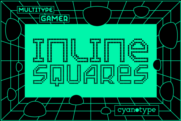 Gamer Inline Squares: A Display Font for Bold Branding