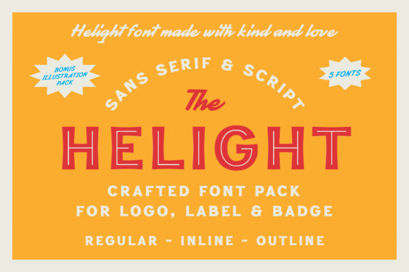 Helight Typeface: A Trio Font for Memorable Branding