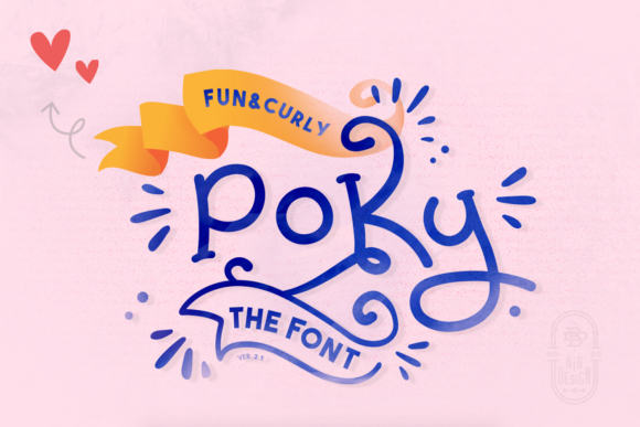 Poky: A Curly Display Font for Expressive Web Design