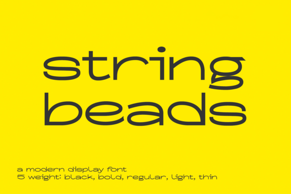 String Beads: A Modern Display Font for Digital Expression